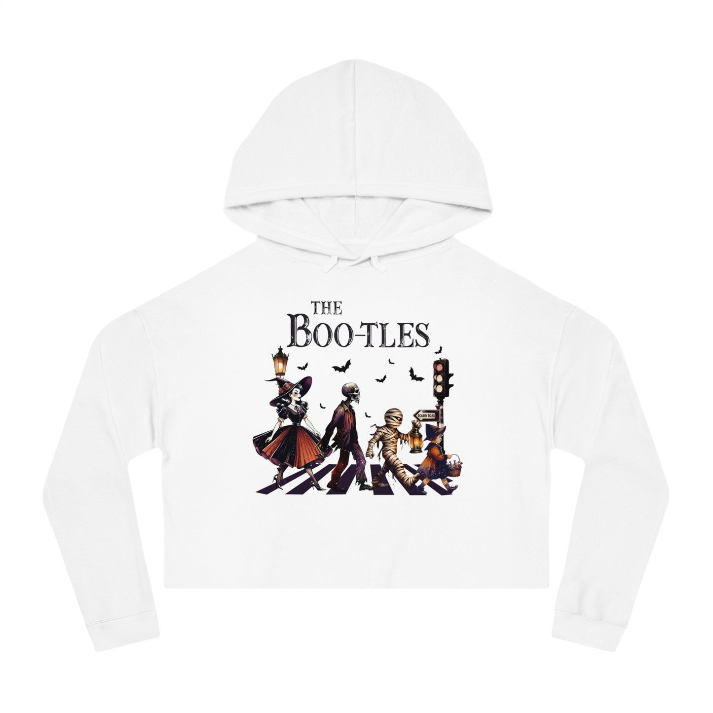 "The Boo-tles" Women’s Cropped Hooded Sweatshirt
