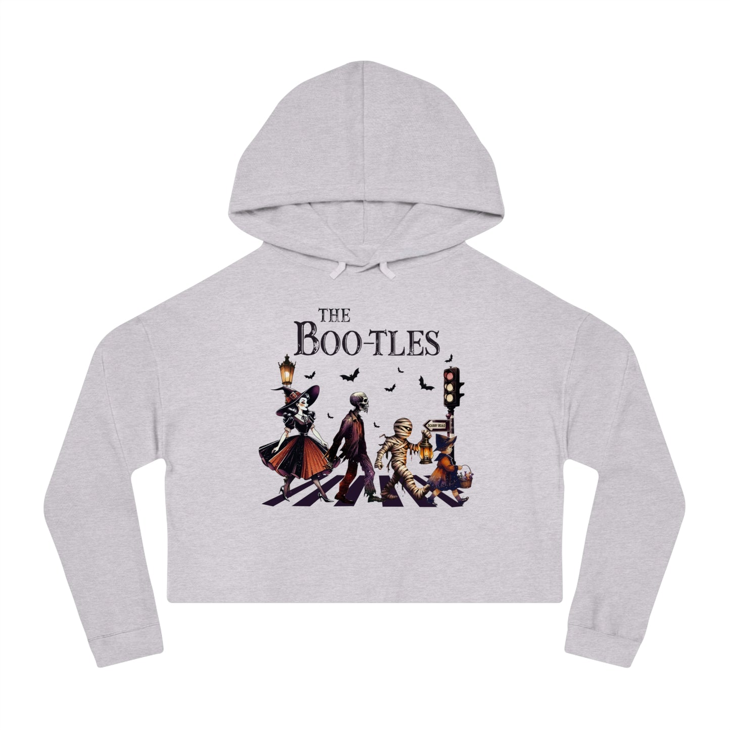 "The Boo-tles" Women’s Cropped Hooded Sweatshirt