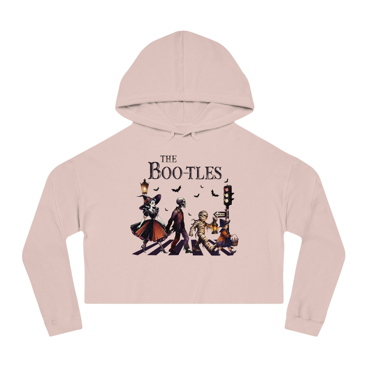 "The Boo-tles" Women’s Cropped Hooded Sweatshirt