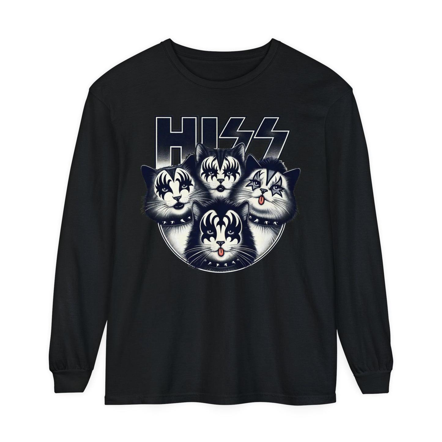 "HISS" Unisex Garment-dyed Long Sleeve T-Shirt