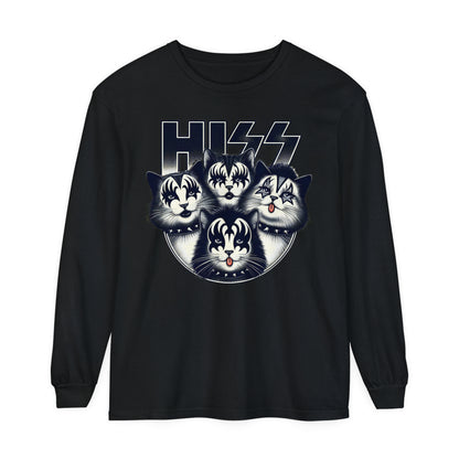 "HISS" Unisex Garment-dyed Long Sleeve T-Shirt