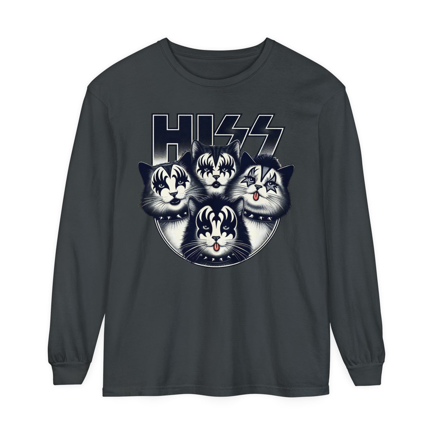 "HISS" Unisex Garment-dyed Long Sleeve T-Shirt