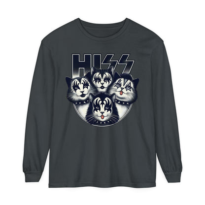 "HISS" Unisex Garment-dyed Long Sleeve T-Shirt