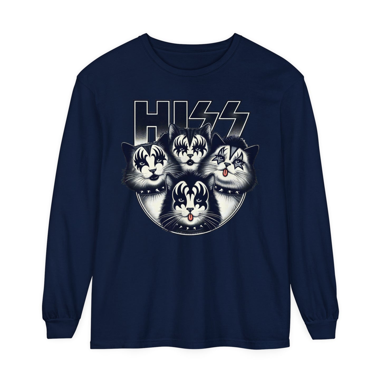 "HISS" Unisex Garment-dyed Long Sleeve T-Shirt