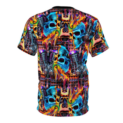 Skull Flame Mohawk t-shirt