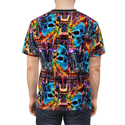 Skull Flame Mohawk t-shirt